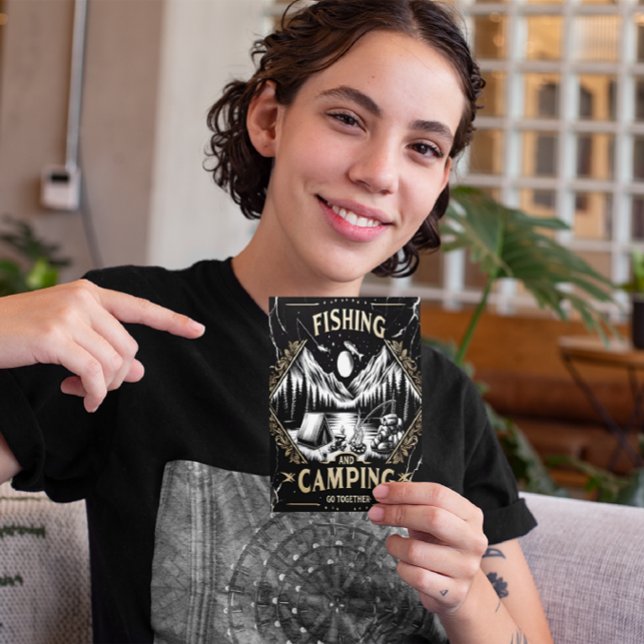 Nachtfischen und Camping Adventure Postkarte (Von Creator hochgeladen)