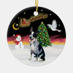 Nachtflug - Australischer Rinderhund Keramikornament