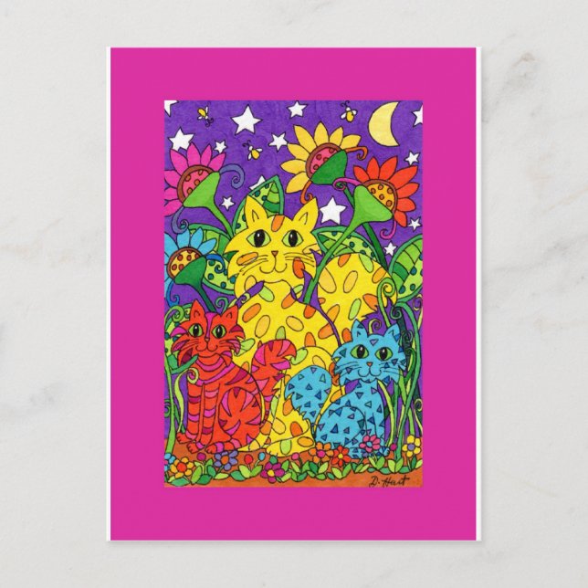 Nachtgarten Postkarte (Vorderseite)