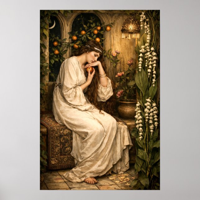 Nachtgartenfrau Poster (Vorne)