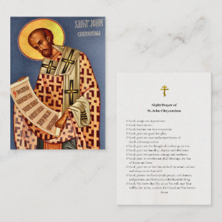 Nachtgebet von St. Johannes Chrysostomus Gebetskar Platzkarte