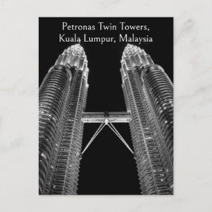 Nachtglanz der Petronas Twin Towers Postkarte