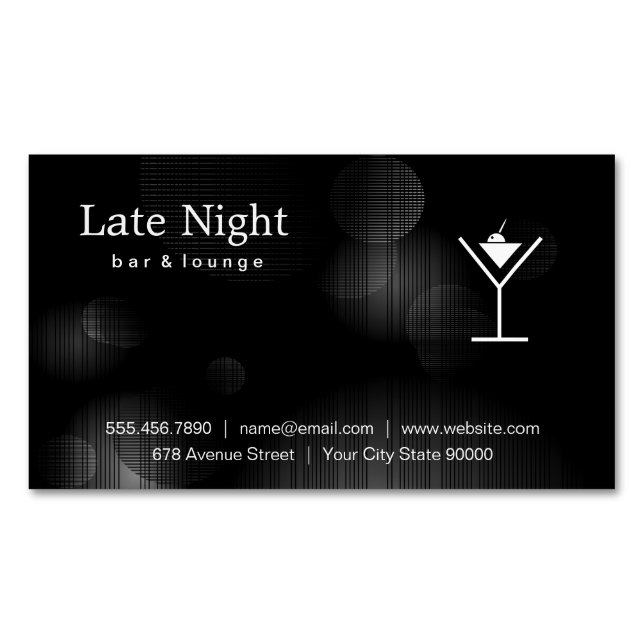 Nachtglühen-Martini-Logo Magnetische Visitenkarte (Vorderseite)
