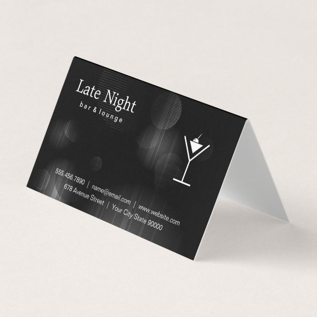 Nachtglühen-Martini-Logo Visitenkarten (Vorderseite)