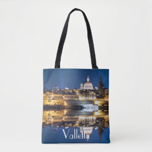 Nachthafen der Altstadt von Valletta Tasche