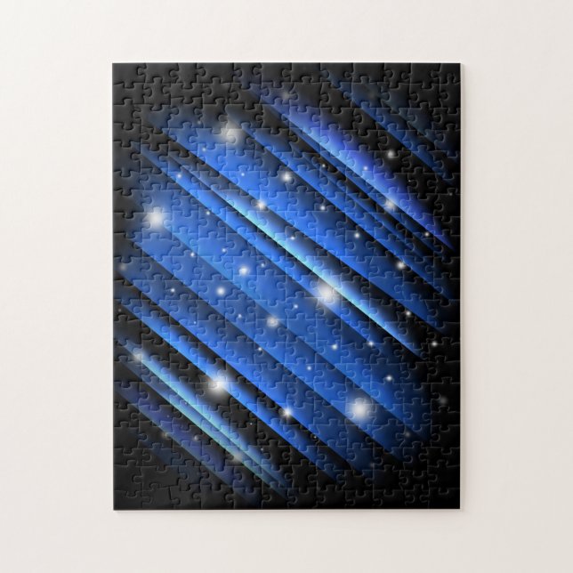 Nachthimmel - abstraktes blaues gestreiftes Muster (Vertikal)