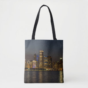 Nachthimmel Chicago Pano Tasche