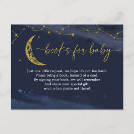 Nachthimmel über dem Mond Baby Shower Books Card Einladungspostkarte