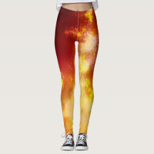 Nachthimmelflammenleggings