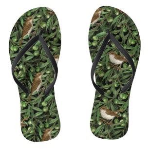Nachtigales im Olivenbaum 3 Flip Flops