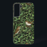Nachtigales im Olivenbaum 3 Samsung Galaxy Hülle<br><div class="desc">Handgemalte Aquarellmuster mit 2 Nachtigalen,  die auf Olivenzweigen stehen</div>