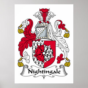 Nachtingales Familienwappen Poster