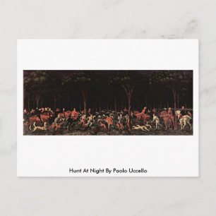 Nachtjagd durch Paolo Uccello Postkarte