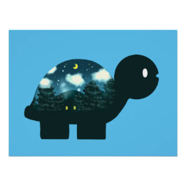 Nachtkabine in der Forest Turtle Poster