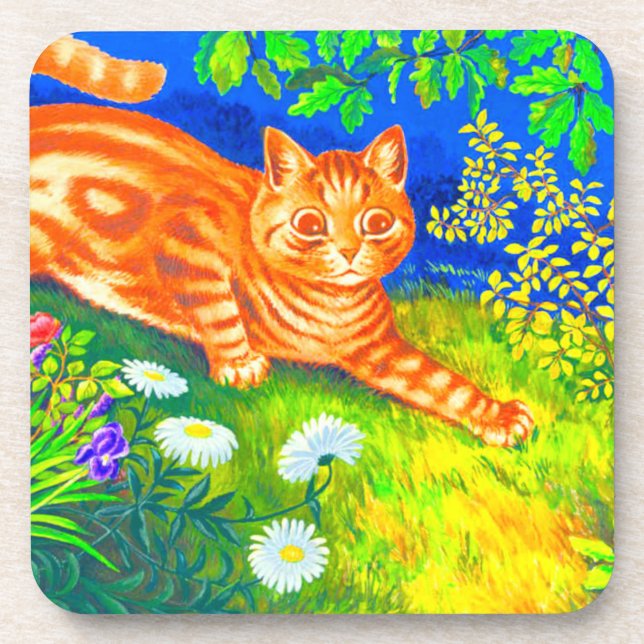 Nachtkatze Getränkeuntersetzer (Vorderseite)