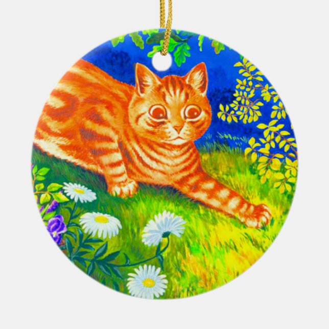 Nachtkatze Keramik Ornament (Vorne)