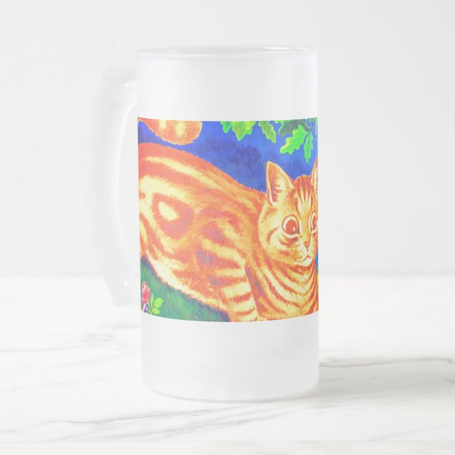 Nachtkatze Mattglas Bierglas (Vorderseite Links)
