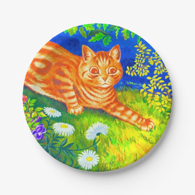Nachtkatze Pappteller (Vorderseite)