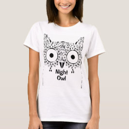 Nachtkeule Schlaflosigkeit lustig schwarz-weiß T-Shirt
