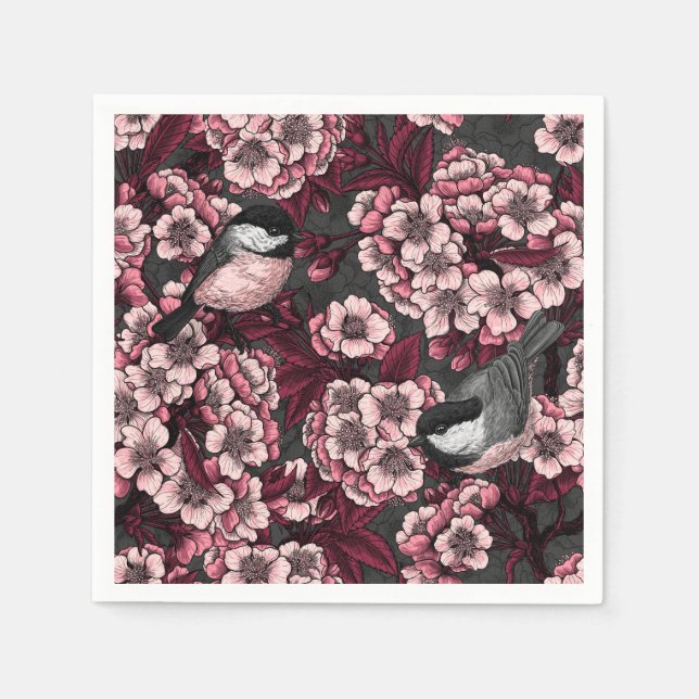 Nachtkirschgarten Serviette (Vorderseite)