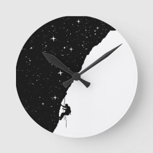 Nachtklettern Runde Wanduhr