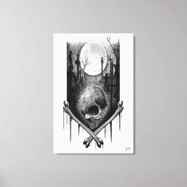 Nachtlandschaft Craneo Leinwanddruck (Vorderseite)