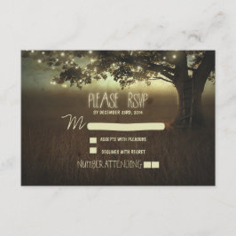 Nachtlanterns romantische Hochzeitskarte RSVP
