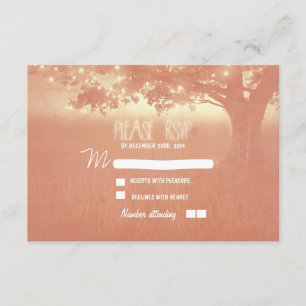 Nachtlanterns romantische Hochzeitskarte RSVP Karte