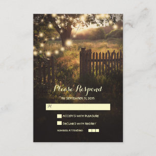 Nachtlanterns romantische Hochzeitskarte RSVP Karte
