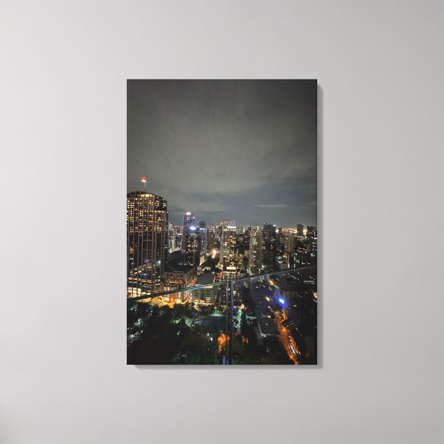 Nachtleben in der Fotografie-Leinwand von Bangkok Leinwanddruck (Vorderseite)