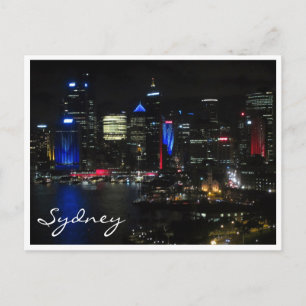 Nachtleben in Sydney Postkarte