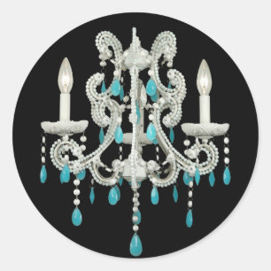 Nachtleuchter ~ 20 Aufkleber-Hochzeits-Datum Runder Aufkleber