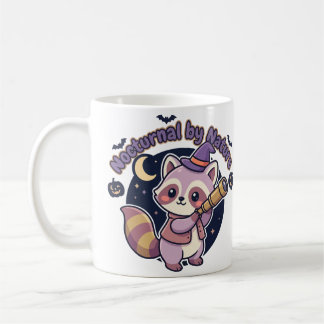 Nächtlich von Natur aus - Süße Hexen-Waschbär Kaffeetasse