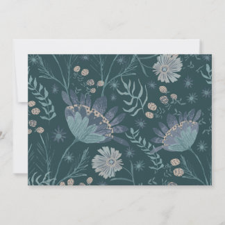 nächtliche Blumenmuster Einladung