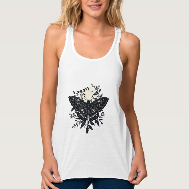 Nächtliche Blüten Tank Top (Vorderseite)