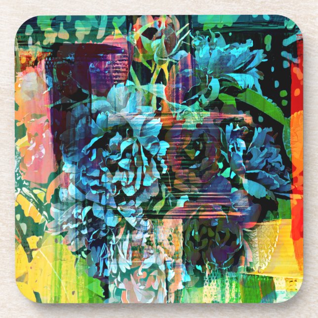 Nachtliche Rose Getränkeuntersetzer (Vorderseite)