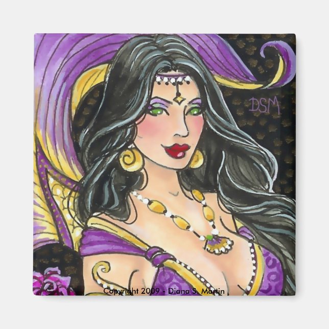 Nachtliche Rose Magnet (Vorne)