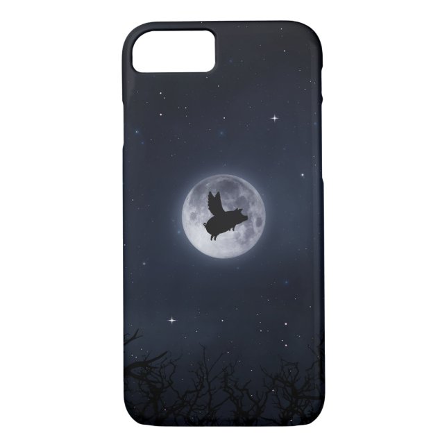 nächtlicher Fliegenschwein iPhone Fall Case-Mate iPhone Hülle (Rückseite)