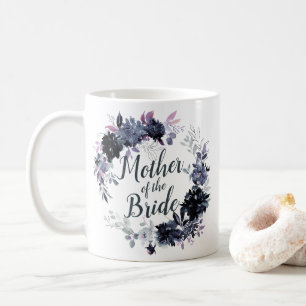 Nächtlicher Floraler Kranz Chic Mutter der Braut Kaffeetasse