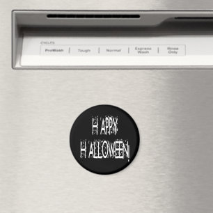 nächtlicher Happy Halloween Text Magnet
