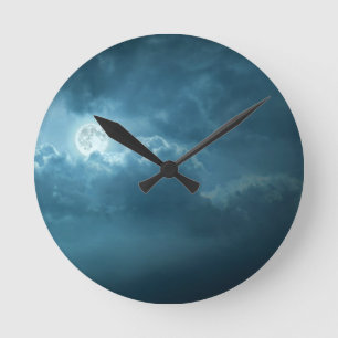 Nächtlicher Himmel Runde Wanduhr