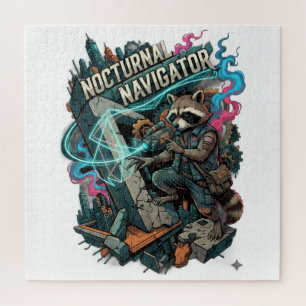 Nächtlicher Navigator Waschbär Langarmshirt