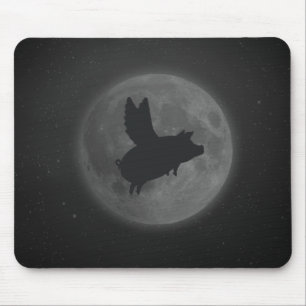 nächtliches Fliegenschwein Mousepad