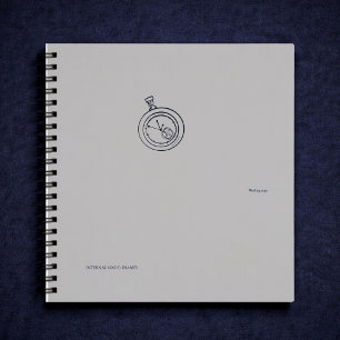 Nächtliches Studium dunkle Akademie-Taschenuhr Notizbuch