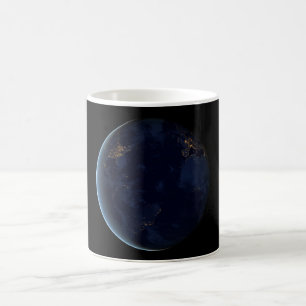 Nachtlicht auf der Erde (Western Hemisphäre) Kaffeetasse