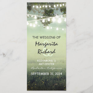 Nachtlicht Hochzeitsprogramme skurrile Karten