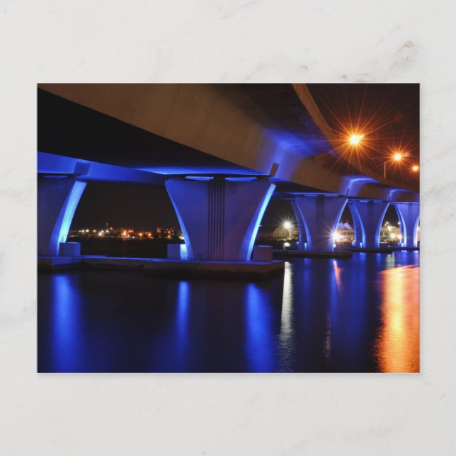 Nachtlicht in Miami - Postkarte (Vorderseite)