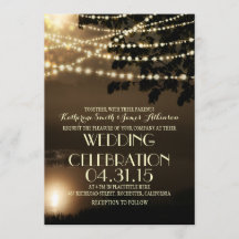 Nachtlicht Natur inspirierte Hochzeitseinladung