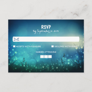 Nachtlicht Rustikale Hochzeitskarten RSVP Karte