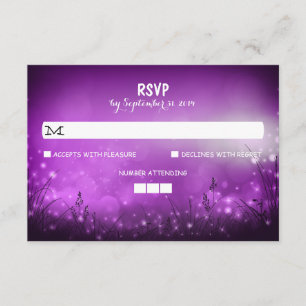 Nachtlicht Rustikale Hochzeitskarten RSVP Karte